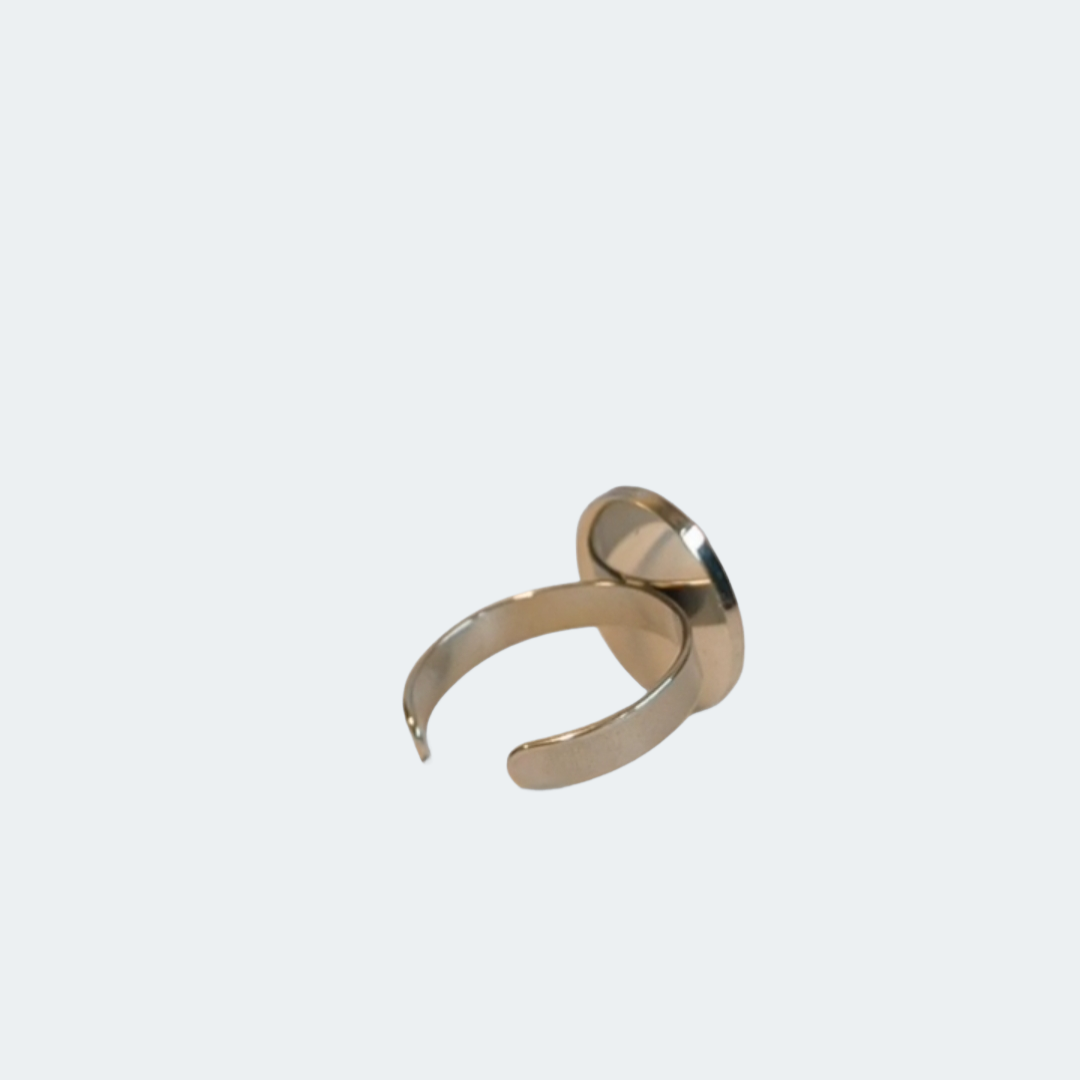 Anello FRAMMENTI regolabile con "frammenti di vetro verdi" - Unima Design