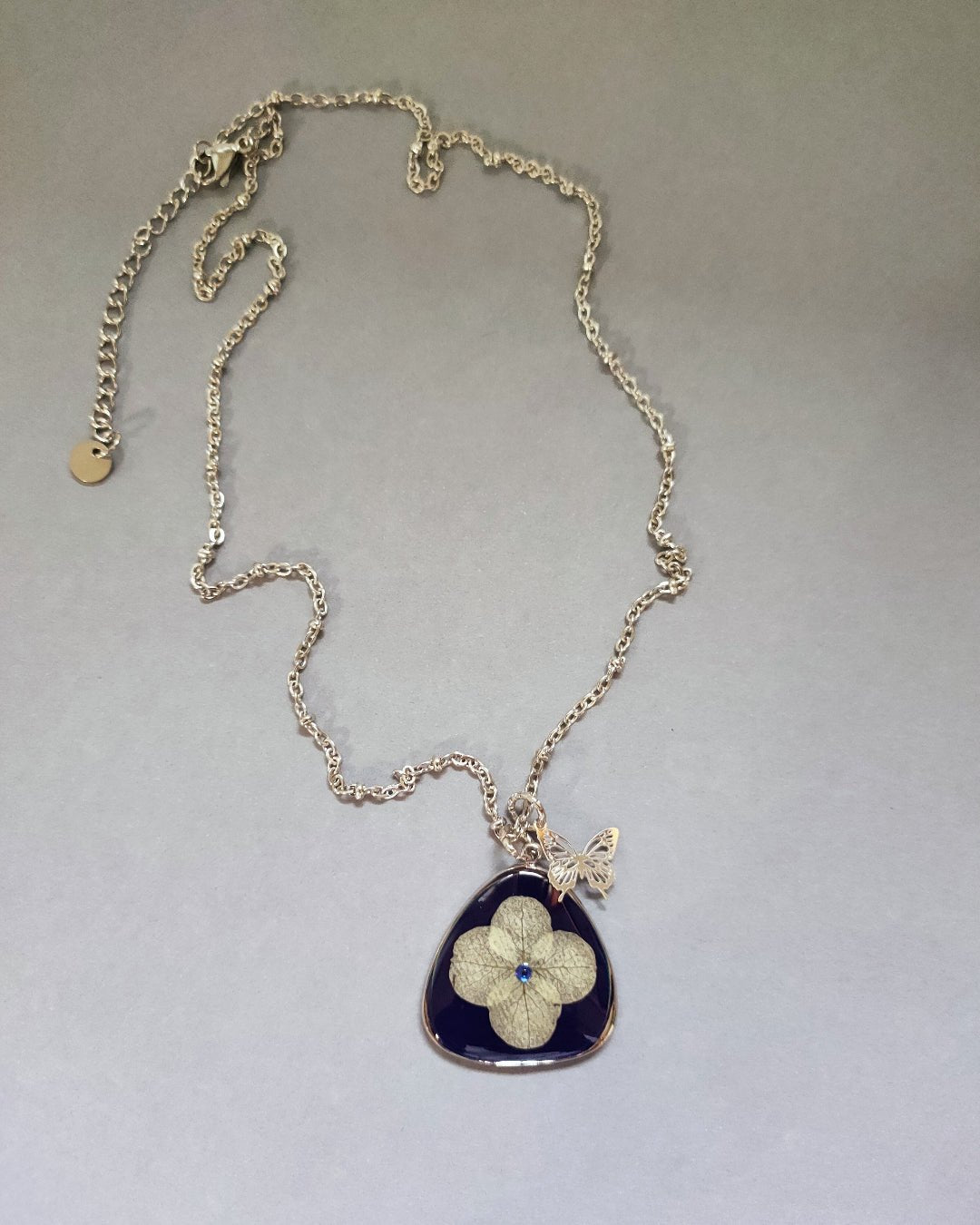 Collana AZZARIA con fiore "Ortensia bianca" - Unima Design
