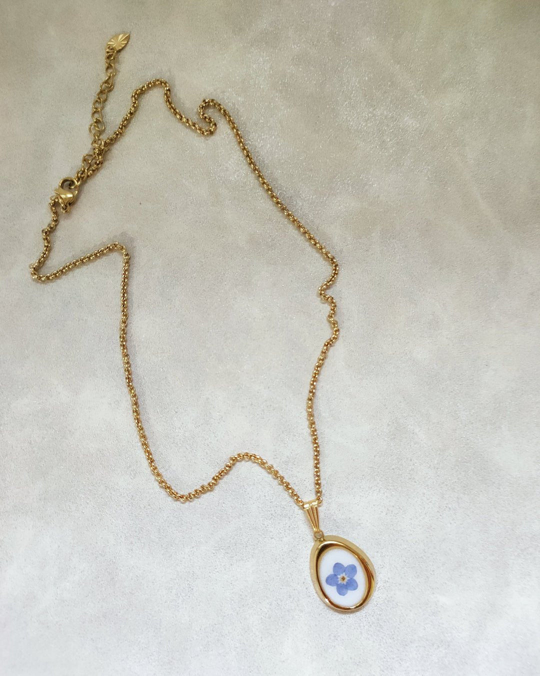 Collana MYO con fiore "Non ti scordar di me (Myosotis)" - Unima Design