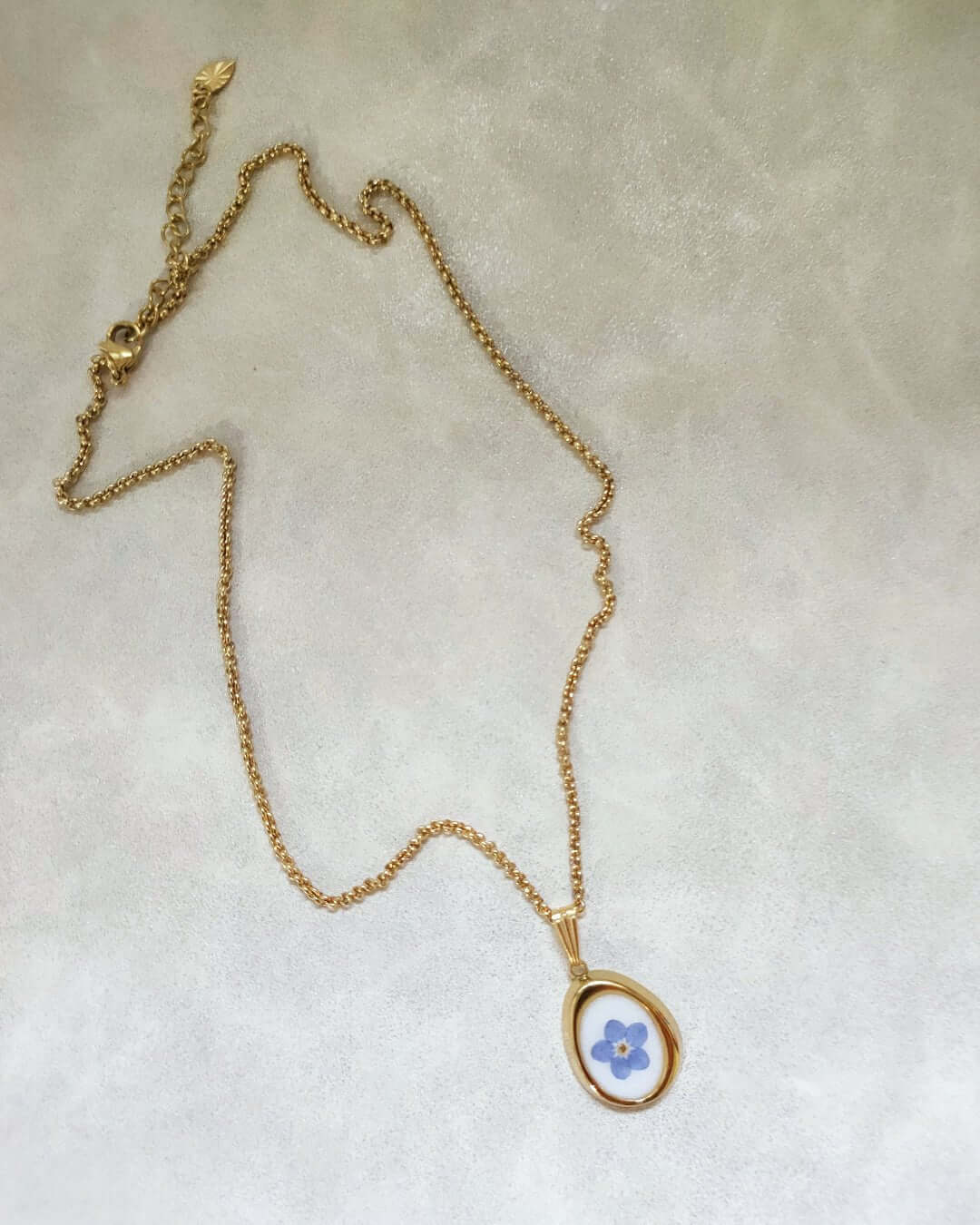 Collana MYO con fiore "Non ti scordar di me (Myosotis)" - Unima Design