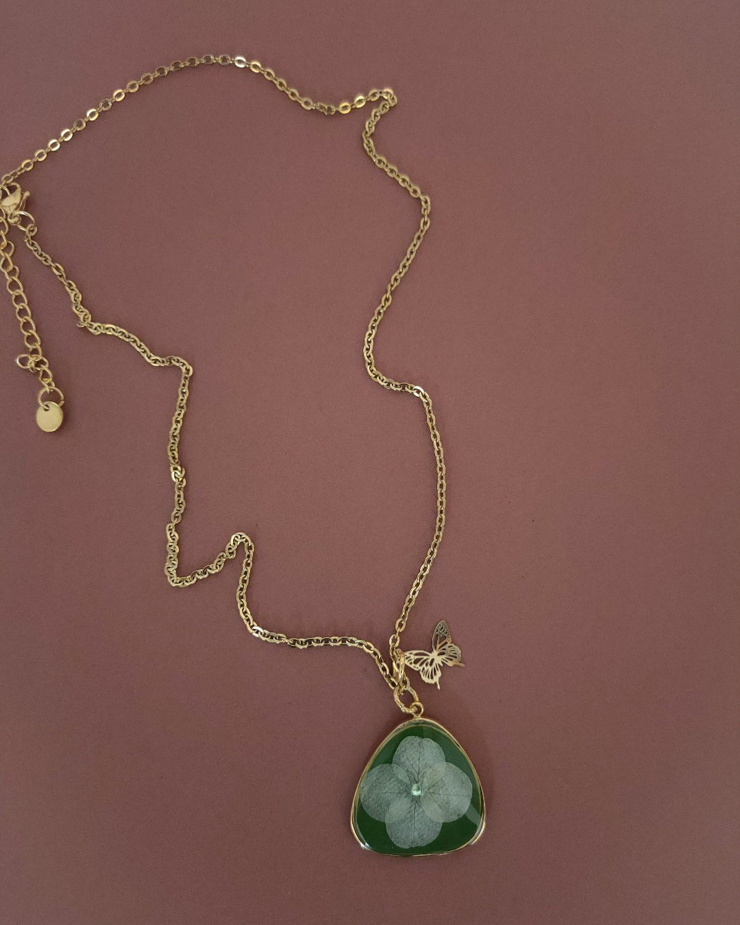 Collana VIRIDIA con fiore "Ortensia bianca" - Unima Design
