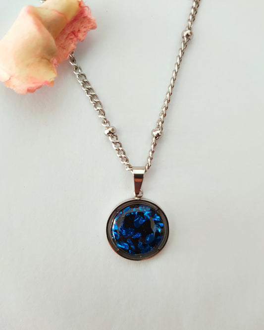 Collana FRAMMENTI con "frammenti di vetro blu" - Unima Design