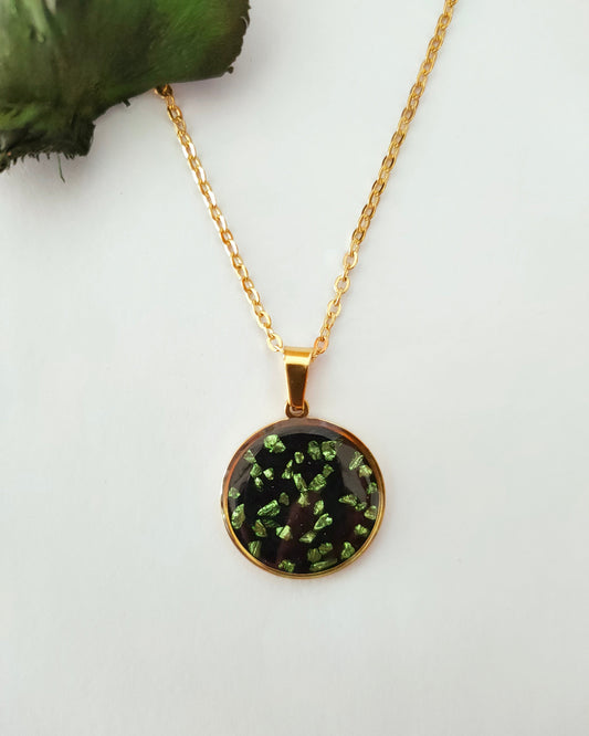 Collana FRAMMENTI con "frammenti di vetro verdi" - Unima Design