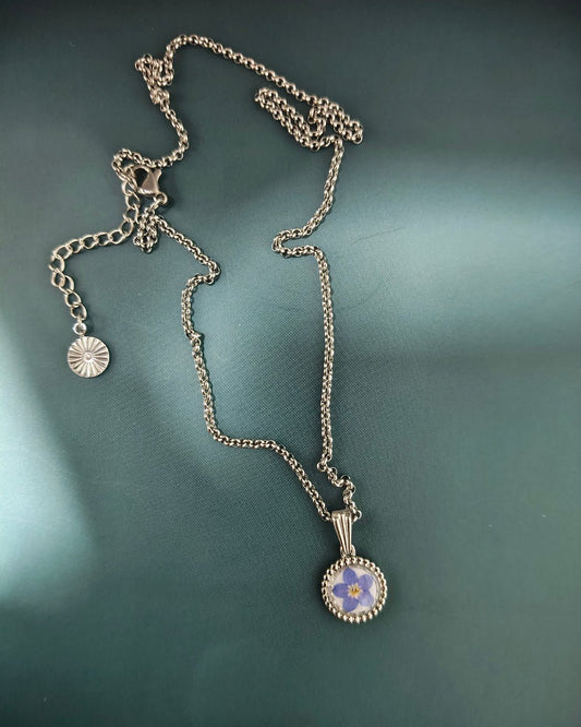 Collana AMAY con fiore "Non ti scordar di me (Myosotis)" - Unima Design