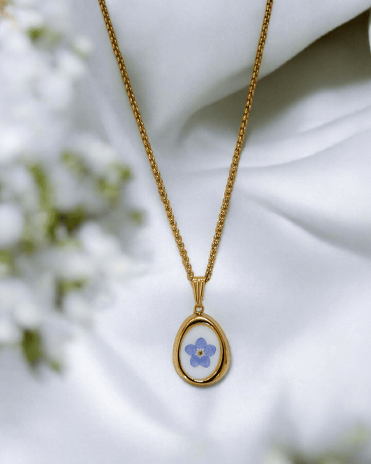 Collana MYO con fiore "Non ti scordar di me (Myosotis)" - Unima Design