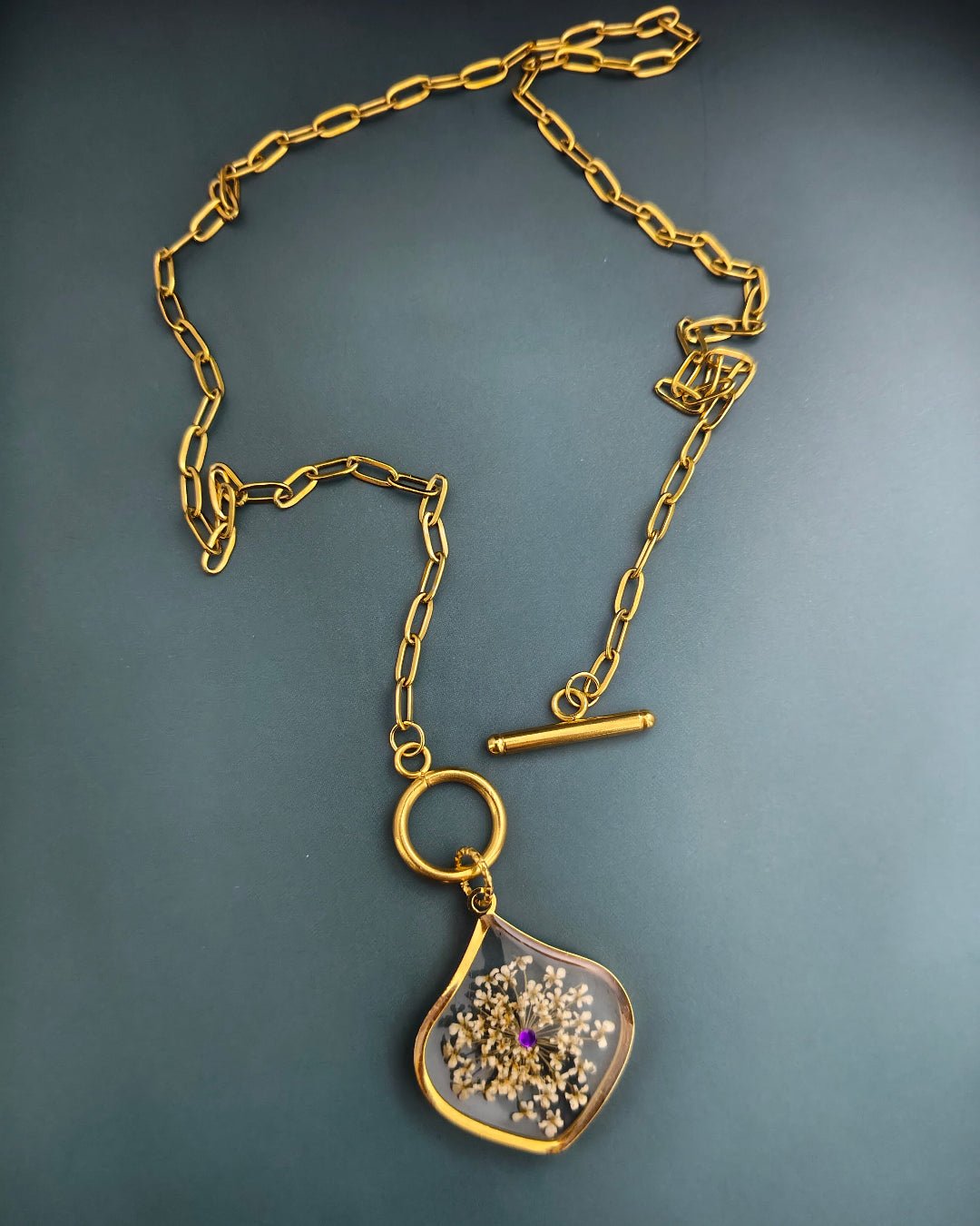 Collana PETALO con il fiore "Pizzo della Regina Anna" - Unima Design