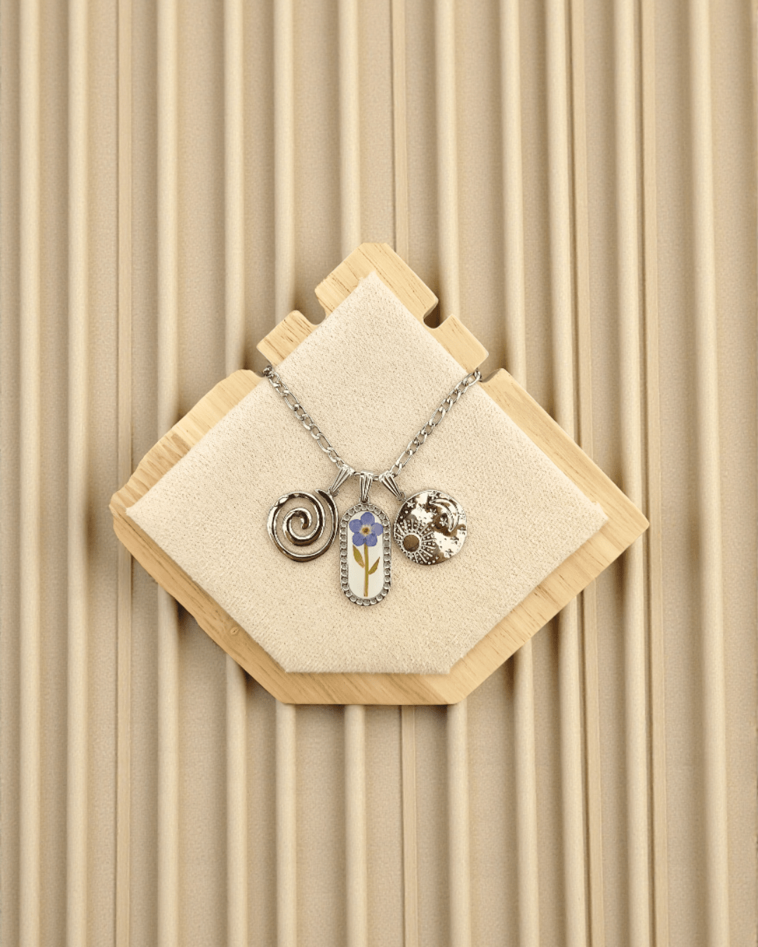 Collana SOGNATRICE con fiore Myosotis (non ti scordar di me) - Unima Design