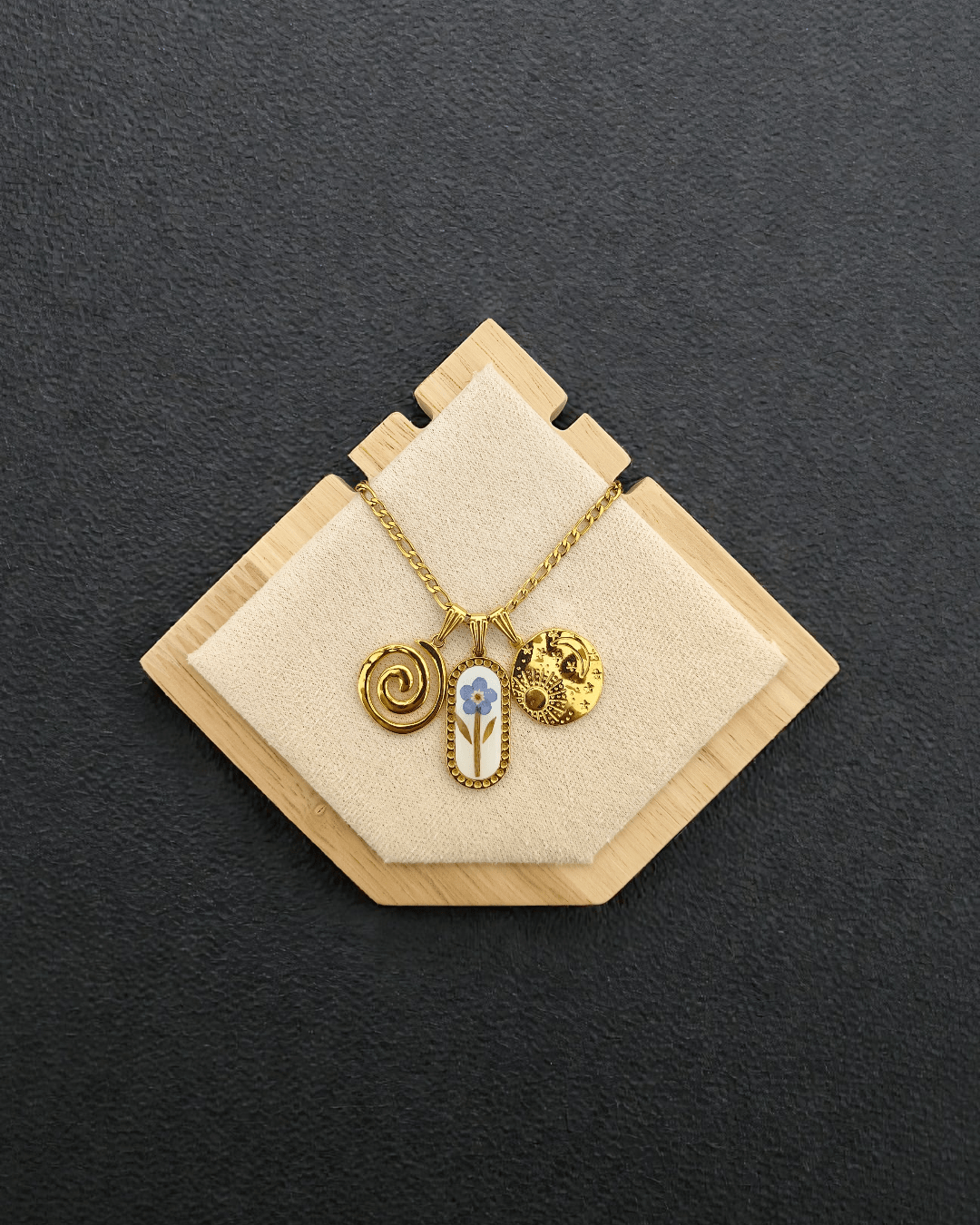 Collana SOGNATRICE con fiore Myosotis (non ti scordar di me) - Unima Design